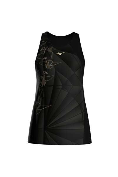 MIZUNO Graphic Tank Women's Sleeveless T-Shirt Black