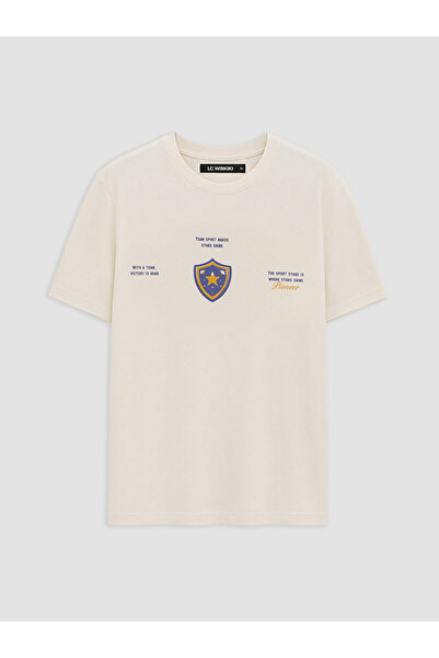 LC Waikiki Özmarka New Season Crew Neck Printed Men's T-Shirt