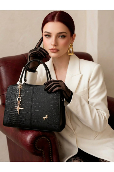 Miami Polo Club Women's Large Size Multi-Compartment Hand and Shoulder Bag