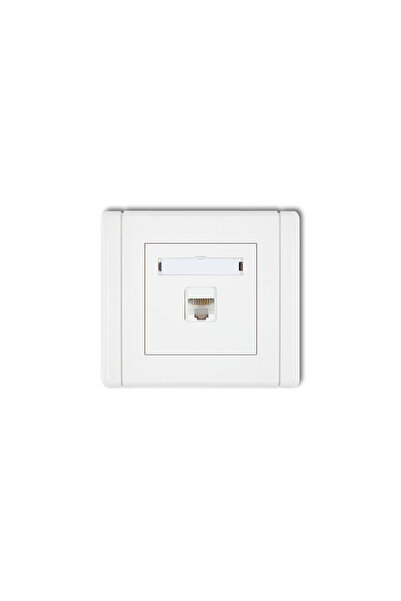 KARLIK Soclu computer Single Logo 1xRJ45 alb (FGK-1)