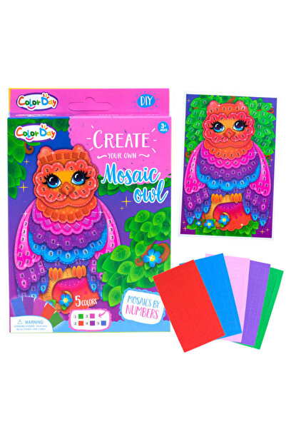 Jokomisiada Autocolant creativ din spumă Mozaic, 15.5x10 cm, Multicolor