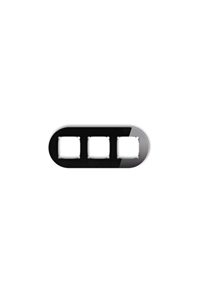 KARLIK ICON Cadru universal triplu rotund - efect de sticlă (cadru: fund negr...