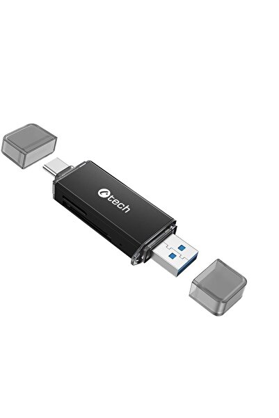 C-TECH cititor de carduri UCR-02-AL, USB 3.0 TIP A/TIP C, SD/micro SD