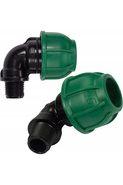 Flo Conector pentru țevi PP, 90 de grade, dimensiune 25 mm x 1/2 " presi...