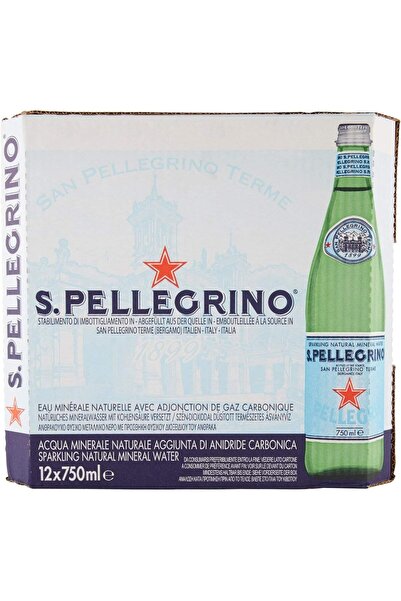 San Pellegrino Sparkling Natural Carbonated Mineral Water, 750 ML (Pack Of 12)