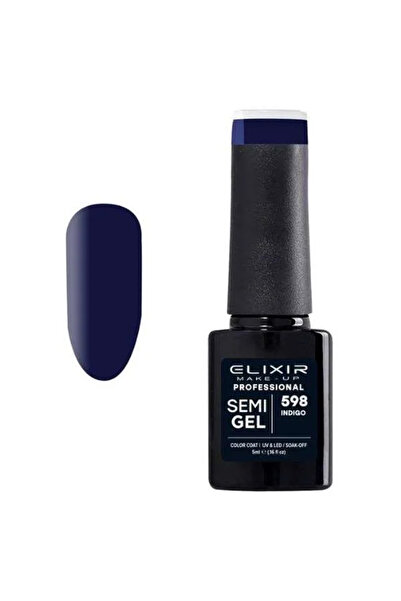 Elixir Επαγγελματικό Ημι-τζελ Ημι-μόνιμο Βερνίκι Νυχιών 598 Βαθύ Μπλε Ίντιγκο...