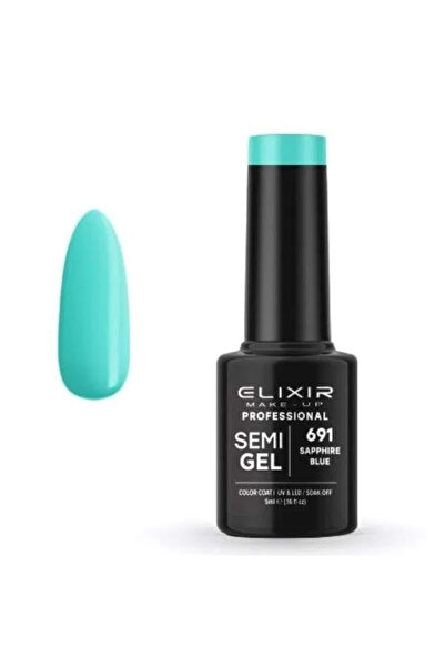Elixir Επαγγελματικό Ημι-τζελ Ημι-μόνιμο Βερνίκι Νυχιών 691 Σαπφείρι Μπλε Τυρ...