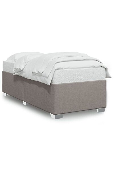vidaxl Cadru de pat fără saltea Taupe 80 x 200 cm țesătură
