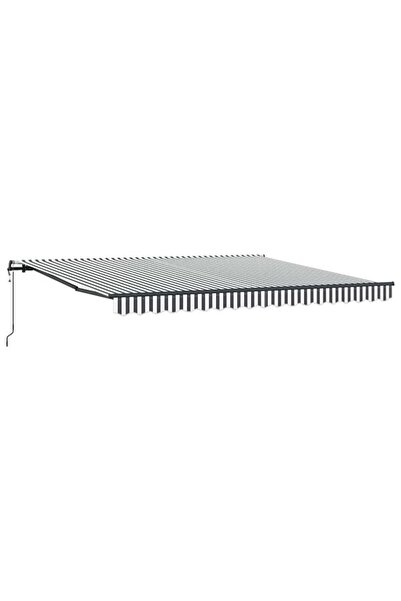 vidaxl Copertină retractabilă automată, antracit/alb, 400 x 300 cm