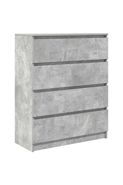 vidaxl Comodă gri beton 80 x 35 x 99 cm Lemn prelucrat