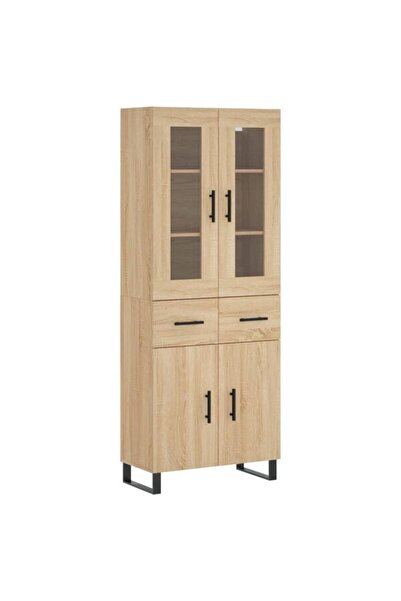 vidaxl Dulap înalt, Stejar Sonoma, 69.5 x 34 x 180 cm, Lemn prelucrat