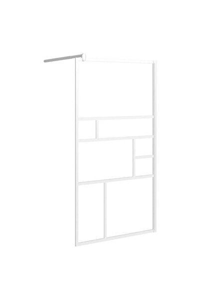 vidaxl Panou de duș walk-in, alb, 115 x 195 cm, sticlă ESG