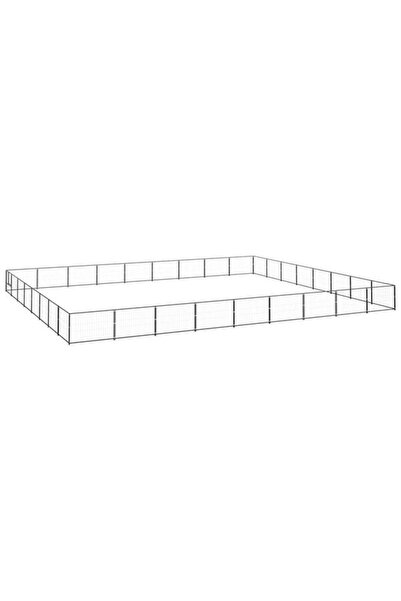 vidaxl Țarc pentru câini, negru, 72 m², oțel