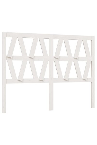 vidaxl Tăblie de pat, alb, 126x4x100 cm, lemn masiv de pin