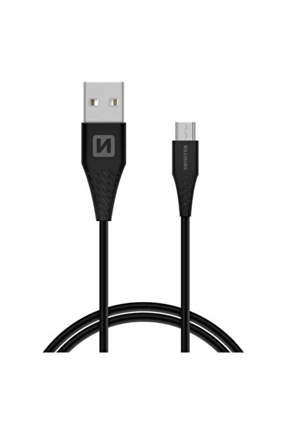 SWISSTEN Κανονικό καλώδιο USB 2.0 σε micro USB, Μαύρο, 1,5μ, 1 τεμάχιο (71504...
