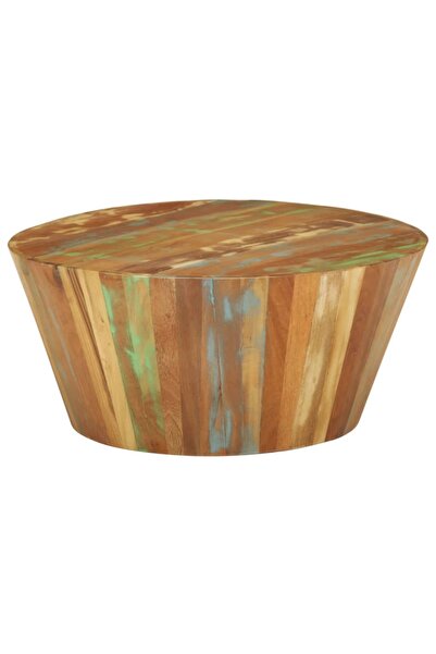 vidaxl Măsuță de cafea, Ø65x31 cm, lemn masiv reciclat