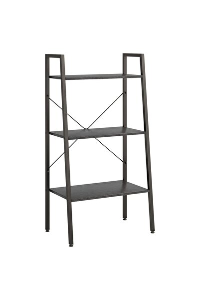 vidaxl Raft de sine stătător cu 3 niveluri, negru, 56x35x108 cm