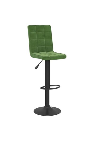 vidaxl Scaun de bar, verde închis, catifea