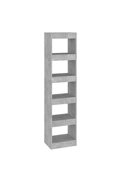 vidaxl Bibliotecă/Separator cameră, gri beton, 40x30x166 cm