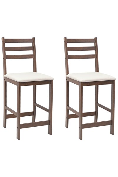 vidaxl Scaune de dining 2 pcs Maro deschis 40 x 47,5 x 99,5 cm