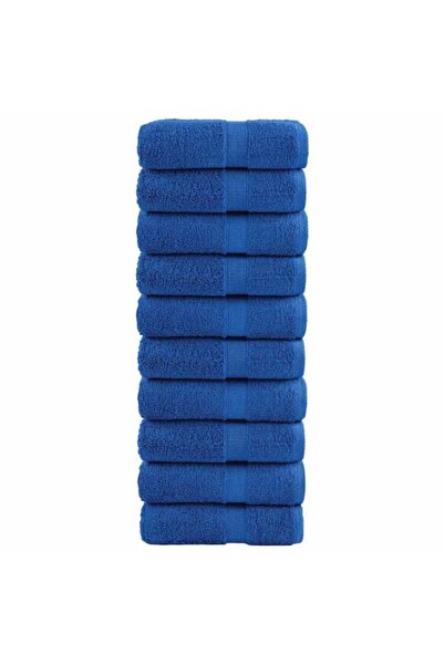 vidaxl Prosoape de baie premium, SOLUND, 10 bucăți, albastru, 30 x 30 cm, 600...
