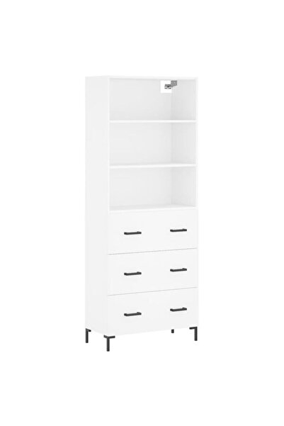 vidaxl Dulap înalt, alb, 69.5 x 34 x 180 cm, lemn prelucrat