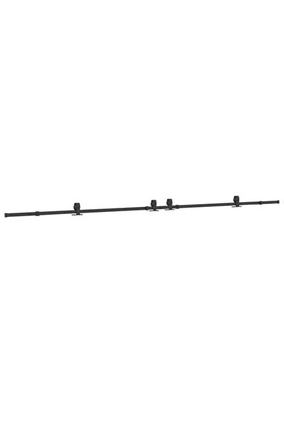 vidaxl Set de feronerie pentru ușă glisantă, negru, 400 cm, oțel