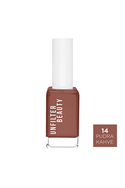 Unfilter Beauty Oje Pudra Kahve No: 14 — Uzun Süre Kalıcı, Hızlı Kuruyan, Par...