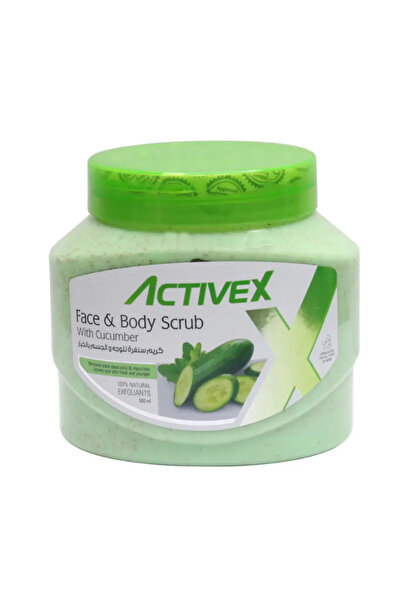 Activex Face And Body Scrub With Cucumber 100% Natural Exfoliants- 500ml