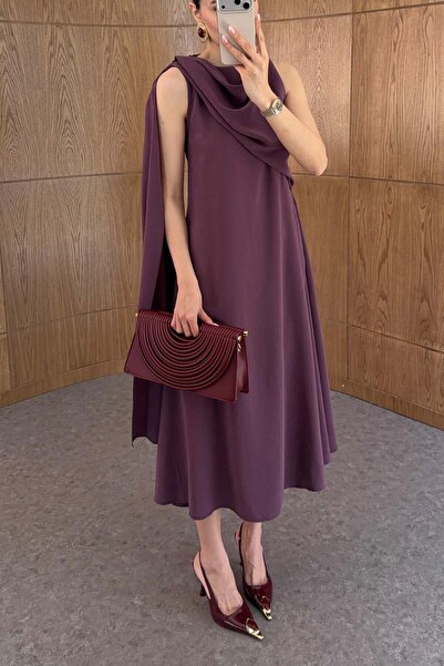 manana fashion فستان طويل أنيق بتصميم خاص مع شال