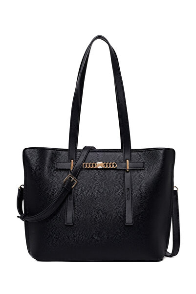 Derimod Women's Black Long Strap Shoulder Bag 26Sbd2845Ft