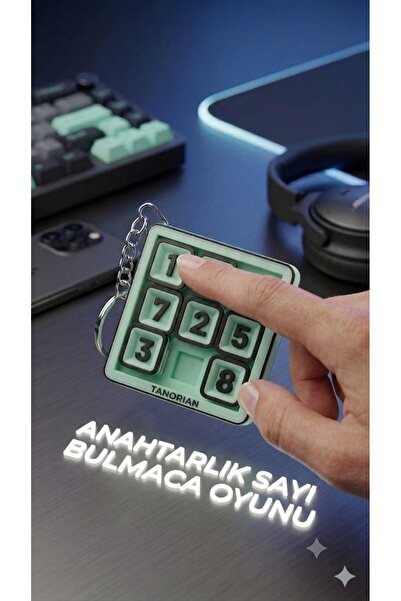 TANORIAN Anahtarlık Sayı Bulmaca Oyunu Puzzle Sayı Dizme Oyunu Zeka Gelişimi
