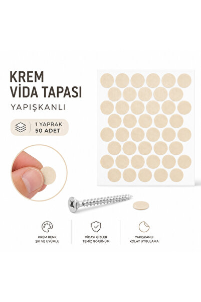 KarapolatYapı Yapışkanlı Yapıştırma Vida Tapası Tıpası KREM Vida Kapatıcı Kap...
