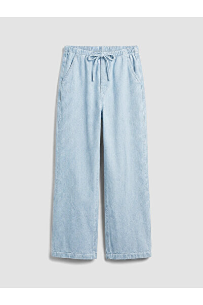LC Waikiki Wide-Leg Striped Girls' Jean Pants for Style Seekers from Uzg Store
