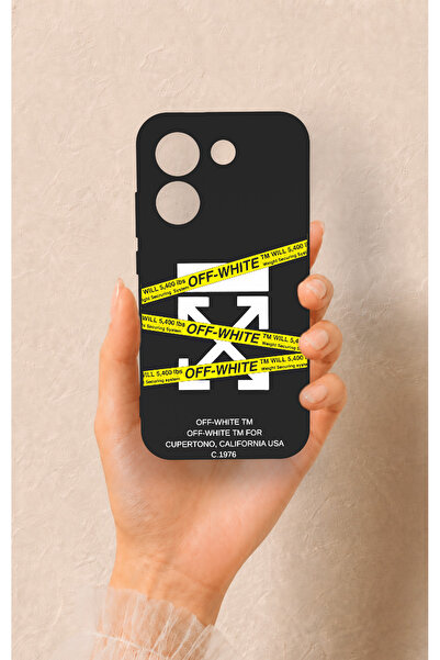 Vip Case Poco X8 Pro Uyumlu Off White Desenli Silikon Kılıf