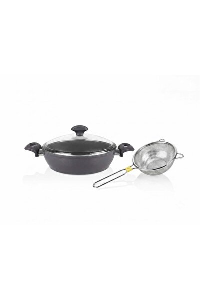 FALEZ Ceramic Karnıyarık Pot 24 cm and Altabi Stainless Steel Rice Strainer 1...