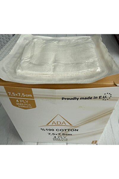 adenis Gazlı Bez Steril Spanç 7,5*7,5 cm 4kat 20*5 adet