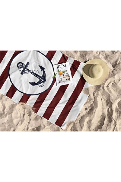 CANDLEMASTORE Bordo Marine Beach Towel