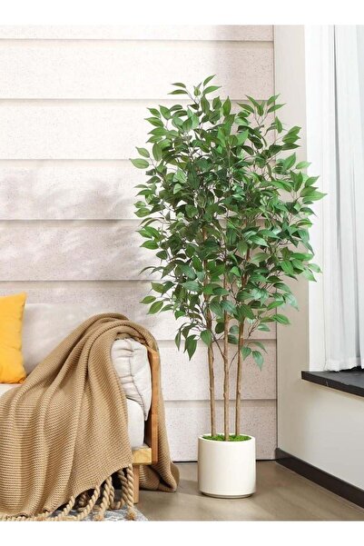 ZVEZVIA Ficus Artificial Tree 160CM Tall Fake Ficus Tree for Home Decor Indoo...