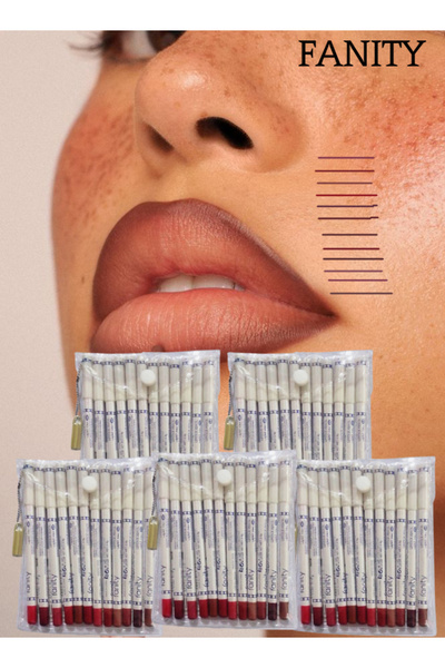 fanity 5 Pieces Lip Liner Pencil Set - 12 Pcs