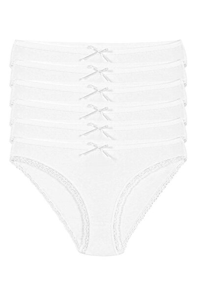 YILDIZ Lycra Lace Bikini Women's Panties White 6-Pack