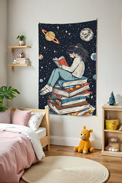 Tepeli Home غطاء جداري لغرفة الألعاب من My Books – تصميم أنيمي وخيال، ديكور ل...