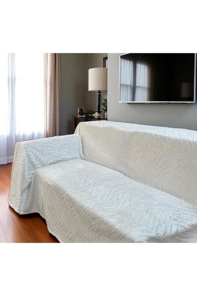 Linea Home Αντιολισθητικό βελούδινο κάλυμμα καθίσματος σε χρώμα οικρού, μονό,...