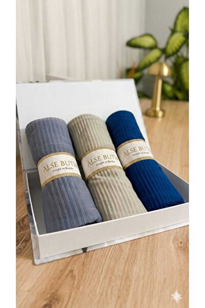 Alse Butik 3-Piece Easy-Pleated Ready-Made Shawl