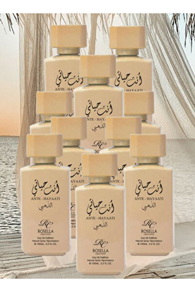 ROSELLA 10 Pieces Ante Hayaati Golden Perfume 100ML
