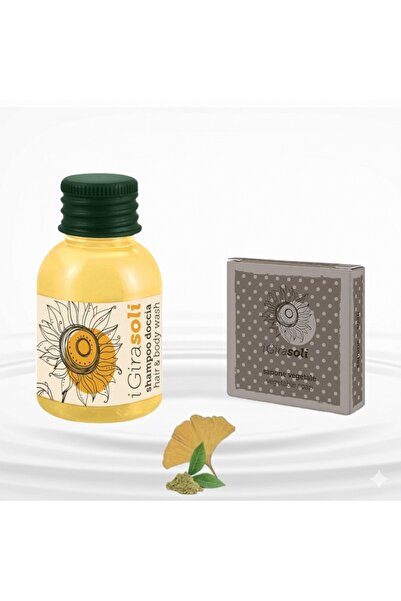 GIRASOLI Set de cosmetice hoteliere 1. Cu extract de Ginkgo Biloba și ceai verde