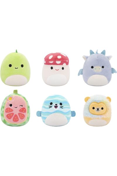 Squishmallows مجموعة مجسمات ميكرومالوز مكونة من 6 قطع MM0009