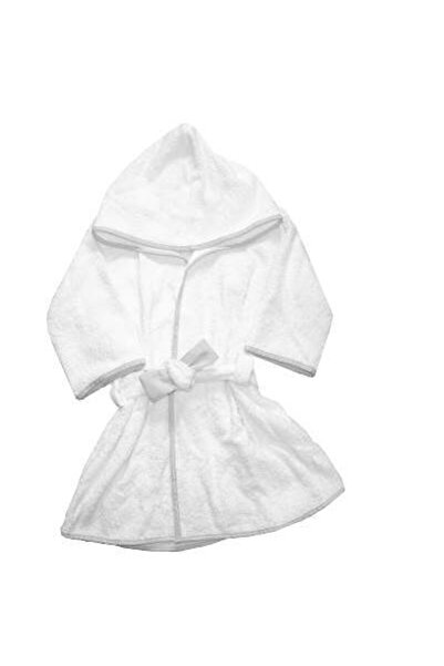 HUGBEBE Halat de baie pentru copii, bumbac alb, broderie la cerere.