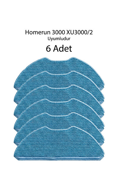 Klintex Homerun 3000 Robot Vacuum Cleaner Spare Mop Cloth 6 Pieces Microfiber...