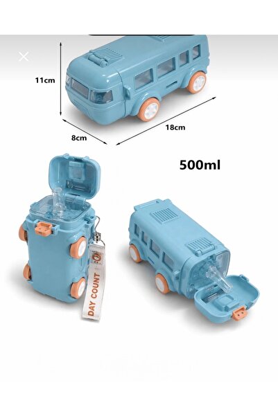 Generic Brand Children's Bus Shaped Water Bottle with Strap - Daily Sports Co...